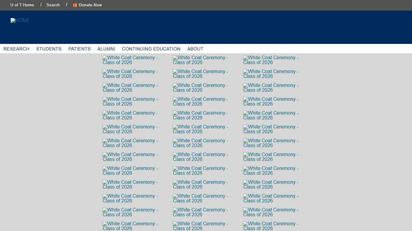 White Coat Ceremony - Class of 2026 Faculty of Dentistry, University of Toronto